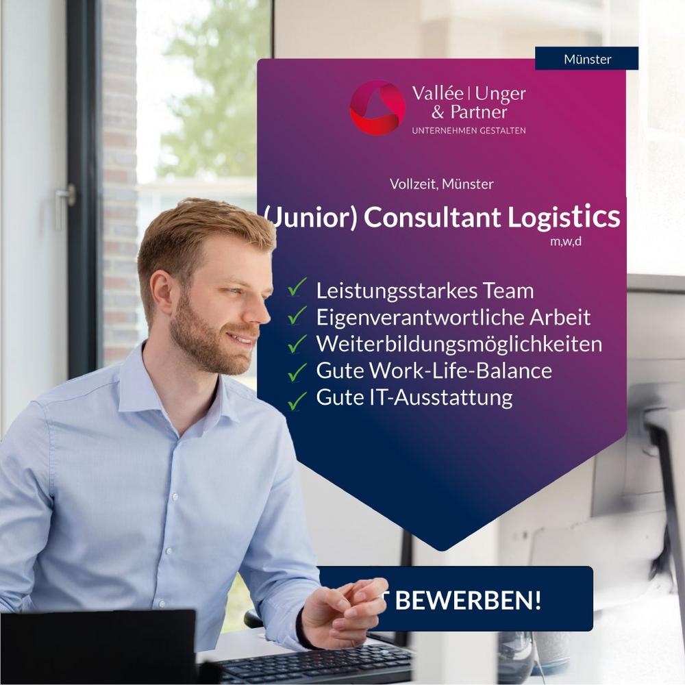 Junior Consultant Logistics (m/w/d) (Vollzeit | Münster / Telearbeit)