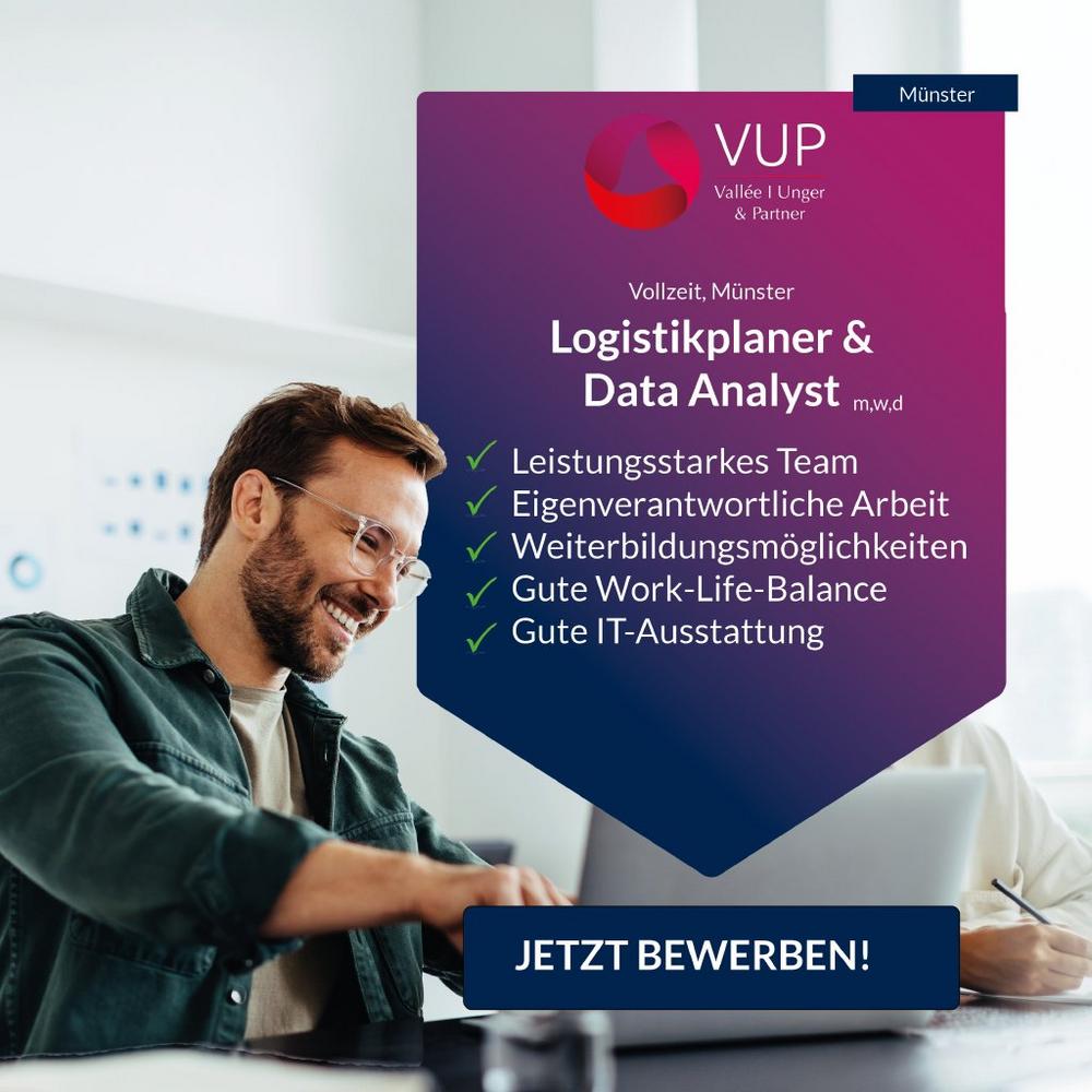 Logistikplaner & Data Analyst (Vollzeit | Münster)