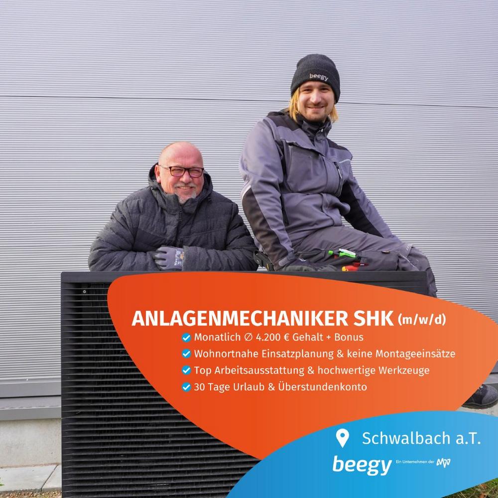 Anlagenmechaniker SHK (m/w/d) für Wärmepumpen (Vollzeit | Schwalbach am Taunus)