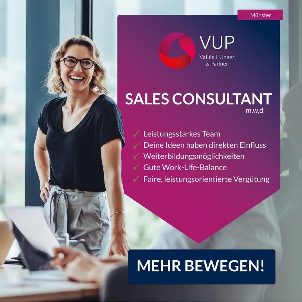 Sales für Beratungsunternehmen (B2B-Vertrieb) (m/w/d) (Vollzeit | Münster)